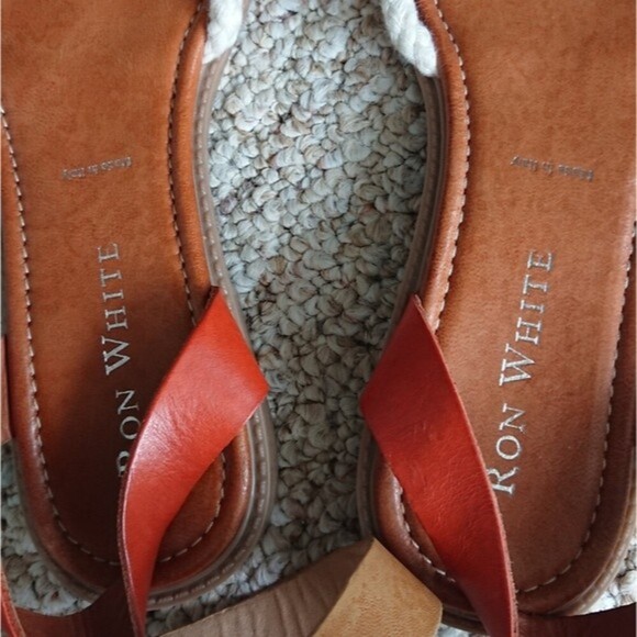 Ron White Saralie Braided Toe Strap Sandal In Orange & Brown size 9.5 - Picture 7 of 12
